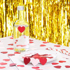 Pink Red Burgundy 300Pcs Paper Heart Confetti Table Decorations Engagement Mother's Day Wedding Anniversary Romantic Bridal Shower Birthday Party Valentine Galentines Day Decor HongTongTong