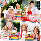 4 Pcs Back to School Table Decorations First Day of School Tiered Tray Decorations Decorative Mini Wooden Books Subject Signs for Office Shelf Classroom Tabletop Bookshelf(Bus)