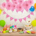 20 Pcs Pink Hanging Paper Fan, Hanging Honeycomb Round Paper Fans for Weddings, Birthdays, Christmas, Baby Showers, Classroom, Events Ceiling Party Supplies Decorations