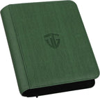 Toploader Binder,Holds 112 Toploaders, 4 Pocket Top Loader Binders for 3" x 4" Rigid Card Holders for Trading Cards or Sports Cards Binder (Dark Green)