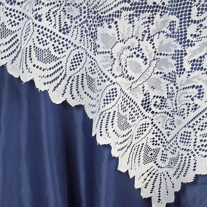 Efavormart 54" x 54" White Jolly Good Lace Table Overlay for Table Decoration