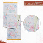 Maison d' Hermine Table Runner 100% Cotton Double Layer Table Runners 108 inches Long Decorative for Home Kitchen Dining Party Wedding Bridal Shower Spring Summer (Paradise Island, 14.50" x 108")