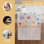 Maison d' Hermine Table Runner 100% Cotton Single Layer Table Runners 72 inches Long Decorative for Home Kitchen Dining Party Wedding Bridal Shower Spring Summer (Summer Whisper , 14.50" x 72")