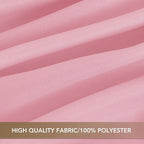 sancua Small Square Tablecloths 36x36 Inch - Pink Table Cloth for Square or Round Tables, Washable Polyester Fabric Table Cover for Nightstand End Bedside Tables