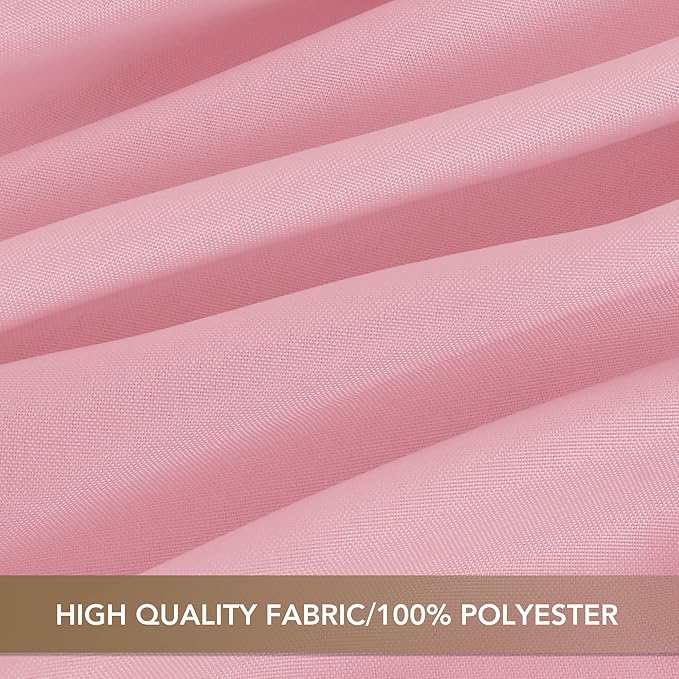 sancua Square Tablecloths 70x70 Inch, 2 Pack - Pink Fabric Table Cloth for Square or Round Tables, Washable Polyester Table Cover for Outdoor Party, Birthday, Decorative Display Tables