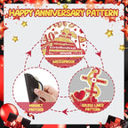 40th Anniversary Cruise Door Magnets Decorations Red Gold Happy 40th Anniversary Cruise Ship Door Decor Magnetic for Married in 1985 Men Women Wedding Party Refrigerator Fridge Car Kitchen Garage