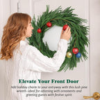 12FT（2 * 6FT）Norfolk Pine Garlands, Christmas Cedar Garland, Real Touch Faux Green Garlands, Winter Artificial Greenery Garland for Mantle, Stairs, Table, Fireplace, Indoor & Outdoor Xmas Decorations