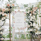 Welcome Wedding Sign Personalized, Elegant Wildflower Wedding Sign Decorations Signage 12" X 18" (Small), 27" (Medium), 36" (Large), Plastic, Modern, Pole Mount, Weather
