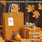 50 Pcs Fall Gift Tags, 2.1"×3.5" Autumn Florals Thank You Gift Tags for Party Favors, Pumpkin Thanksgiving Gifts Tags for Party Favor - B09