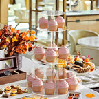 Cupcake Stand, 6 Tier Cupcake Stand for 50 Cupcakes, Round Acrylic Dessert Table Display, Clear Cupcake Tower Display for Party, Wedding, Graduation, Baby Shower