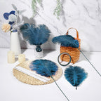 Holmgren Turquoise Ostrich Feathers Bulk - 20pcs Making Kit 22 Inch Boho Ostrich Feathers for Vase, Floral Arrangement, Wedding Party Centerpieces and Home Decorations (Turquoise)