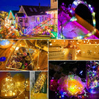 pozzolanas 24 Pack 7ft Waterproof LED Fairy Lights - Battery Operated String Lights with 20 LEDs for Home, Mason Jar, Party, Wedding, Halloween, Christmas Decorations (12 Multicolor & 12 Warm White)