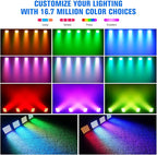 Rechargeable Par Can Lights, 72W RGB 5200mAh Uplights Battery Powered Stage Light, Wireless DJ Lights Sound Activated with Remote & DMX Control for Festivals, Weddings, Bars, Churches, DJ (20 Packs)