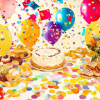 RYKOMO 20000 Pieces 1 Inch Round Tissue Paper Confetti, 7oz Multicolor Table Confetti Paper for Balloons Arts Craft DIY Scrapbooking Birthday Party Festival