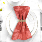 Urban Villa Fall Leaves Print Set of 12 Dinner Napkins (20X20 Inches) 100% Cotton Premium Quality Thanks Giving Over Sized Harvest Cloth Napkins with Mitered Corners Ultra Soft Durable Hotel Quality
