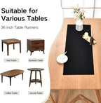 Farmhouse Black Table Runner Small Short Table Runners 36 Inches Coffee Table Runner for Dresser Living Room Bedroom Holiday Party Banquet 12X36 Inch