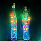 Wine Bottle Lights with Cork 15Pack 10 LED 40 Inches Battery Operated Silver Wire Liquor Fairy Mini String Lights for Party Christmas Halloween Wedding Decoration