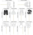 Gyufise 30Pcs She Said Yes Cupcake Toppers Glitter Diamond Ring I Do Love Cupcake Picks Miss to Mrs He Asked Bridal Shower Wedding Engagement Bachelorette Cake Decoration Silver