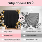 20x10ft Backdrop Curtains for Parties, 4 Panels 5x10ft Photography Backdrop Curtain with Rod Pocket,Backdrop Polyester Background Drapes,Wedding Backdrop Drapes for Birthday Baby Shower Home Decor
