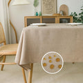 NLMUVW Linen Tablecloth for Rectangle Tables 70 Inch Burlap Textured Table Cloth Water Resistant Farmhouse Table Cover for Kitchen Dining Coffee, 54 x 70 Inch
