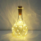 20 LED Wine Bottle Lights with Cork, 15 Pack Battery Operated Cork Shape Fairy Light Waterproof Mini Copper Silver Wire String Lights for Party, Wedding, Christmas, Bedroom Decor (Warm White)