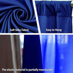 10 x 7 Feet Blue Backdrop Curtain for Partie, Background Curtains for Photoshoot, Birthday, Wedding, Halloween, Thanksgiving, Christmas Day, New Year Party Decorations 5Ft x 7Ft, 2 Panels