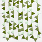 Olive Green Party Decorations Gradient Sage Green Felt Hanging Triangle Mini Bunting Pennant Banner Flag for Neutral Baby Shower Birthday Wedding Woodland Safari Jungle Party Classroom Nursery Decor