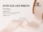Vitalizart Silk Like Satin Ribbon 1 inch x 30 Yard Light Nude Handmade Frayed Ribbons for Gift Wrapping Baby Shower Wedding Bridal Bouquets Holiday Decor