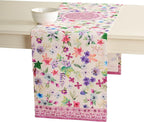Maison d' Hermine Table Runner 100% Cotton Single Layer Table Runners 108 inches Long Decorative for Home Kitchen Dining Party Baby Shower Wedding Bridal Shower Spring Summer (Chardon, 14.50" x 108")