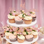 30 PCS He Asked She Said Yes Cupcake Toppers Glitter Wedding Engagement Cupcake Picks Miss to Mrs I Do Love Heart Ring Miss to Mrs Cake Decorations for Wedding Engagement Party Supplies Rose Gold