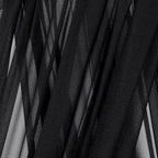 MLMC Black Wedding Arch Draping Fabric 4 Panels 29" x 20 FT Extra Long Gauze Drapes Sheer Backdrop Curtains 6.6 Yards Outdoor Drapery Panels for Wedding Ceremony Party Ceiling Decoration