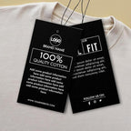100 pcs Custom Hang Tags - Personalized Clothing Tag with Your Logo & Text - Custom Tags for Handmade Items Clothes Business Ideal for Apparel Jewelry Gift Label Tag
