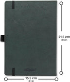 Dingbats* Wildlife Plain Writing Journal Notebook A5 - Vegan Leather Hardcover - Ideal for Work, Travel - Pocket, Elastic Closure, & Bookmark