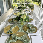 3 Pack Sage Green Cheesecloth Table Runner 10FT 120 Inches Green Gauze Table Runner for Wedding Bridal Shower Baby Shower Fall Thanksgiving Boho Decoration