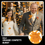 Ultimate Confetti, Orange Biodegradable Confetti – Rectangular Fluttering Tissue Paper Confetti for Cannon and Launcher use – Best for Gender Reveal, Parties, Concerts and Weddings - 20 lb, 320 oz