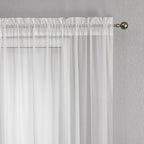 VISIONTEX White Sheer Voile Curtains, Decorative White Embossed Drip Rod Pocket Window Drapes for Home Kitchen, Living Room and Bedroom 54 x 72 Inch, Set of 2 Curtain Panels