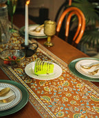 13×72 Inch Table Runner, Retro-Luxury Tassels Series for Kitchen Dining Table Holiday Decoration (Coffee Branch)
