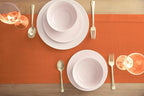 Solino Home Cotton Linen Table Runner 36 Inches - Pumpkin Hemstitch Table Runner 14 x 36 Inch Ideal for Dresser and Coffee Tables - Fall, Autumn, Halloween, Thanksgiving, Holiday