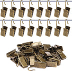 JANYUN 120 Pack Clip Hook Set Curtain Clips for Picture Home Decoration Art Craft Outdoor Dispaly Hang Light Clip