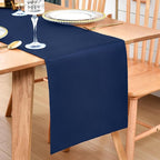 Farmhouse Navy Blue Table Runner Dining Table Runners 90 Inches Long Coffee Table Runner for Dresser Living Room Bedroom Holiday Party Banquet 12X90 Inch