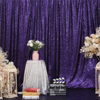 Eternal Beauty Purple Sequin Backdrop, 8x10 Ft Halloween Glitter Background Curtains for Shimmer Photography Party Wedding Birthday Back Drop Decor