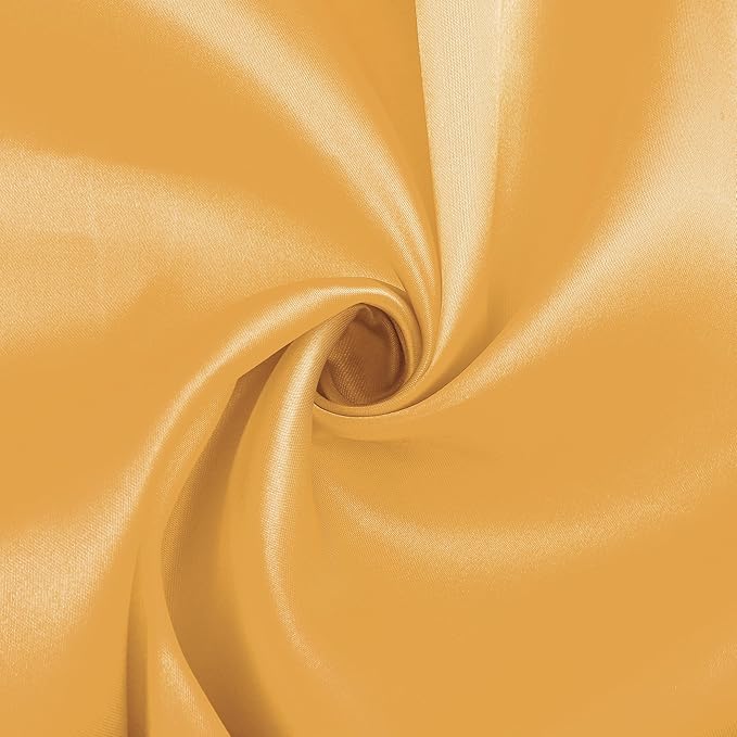 ANECO 12 Pieces Satin Napkins Soft Dinner Napkins Square Table Napkins 17 x 17 Inches for Restaurant Weddings Party Dinner Decoration (Gold)