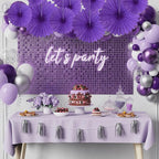 20 Pcs Deep Purple Hanging Paper Fan, Hanging Honeycomb Round Paper Fans for Weddings, Birthdays, Easter, Baby Showers, Classroom, Events Ceiling Party Supplies Decorations