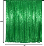 Poise3EHome 8FT x 10FT Green Sequin Photography Backdrop Curtain for Party Decoration, Green