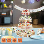 Cupcake Stand, 4 Tier Cupcake Stand for 50 Cupcakes, Round Tiered Cupcake Tower, Clear Acrylic Cupcake Holder, Dessert Stands for Party, Wedding, Birthday, Baby Shower, Halloween