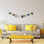 2 Pack Chain Photo Clip Hanging Photo Display Wall Photo Display Metal Photo String with 12 Clips Wall-Mounted Picture Holder for Hanging Painting Family Photos Artworks (Silver-Star and Moon)