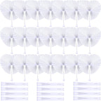 Unittype 150 Packs Wedding Paper Fans Heart Shaped Folding Handheld Fans for Wedding Decorate Guests Favor Anniversary Birthday Party Supplies Home Decor(White)