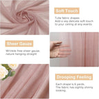 Wokceer Wedding Arch Draping Fabric 2 Panels 28.7" x 20FT Dusty Rose Sheer Fabric Backdrop Arch Draping for Wedding Ceremony Birthday Party Bridal Shower Decoration