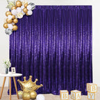 SquarePie Sequin Backdrop Curtain Not See Through Thick Glitter Background for Party 6FT x 6FT Purple
