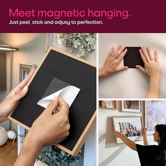 Mixtiles Official - Custom Photo Tiles - Personalized Printed Photos - Magnetic Wall Frames - Adhesive Sticker, No Nails - Various Sizes and Frames - large-set-Tile - Clean Frame